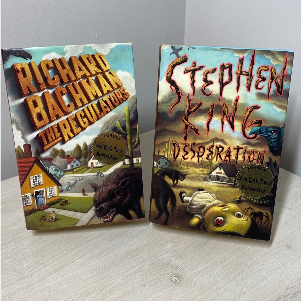 Stephen King Desperation Richard Bachman The Regulators HB Book Set 1996 1st Ed.
